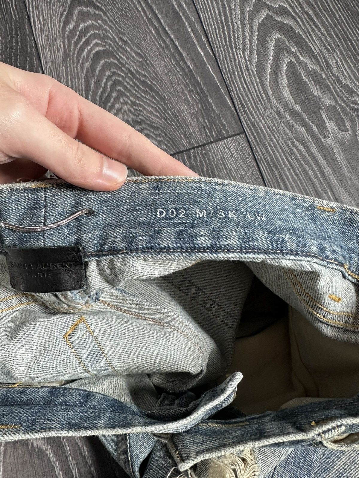 Saint Laurent Paris saint laurent paris aw13 crash distressed jeans Size US 31 - 9 Thumbnail