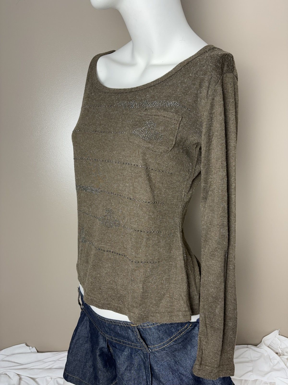 Vintage Printed long sleeve top vintage vivienne westwood style Size M / US 6-8 / IT 42-44 - 4 Thumbnail