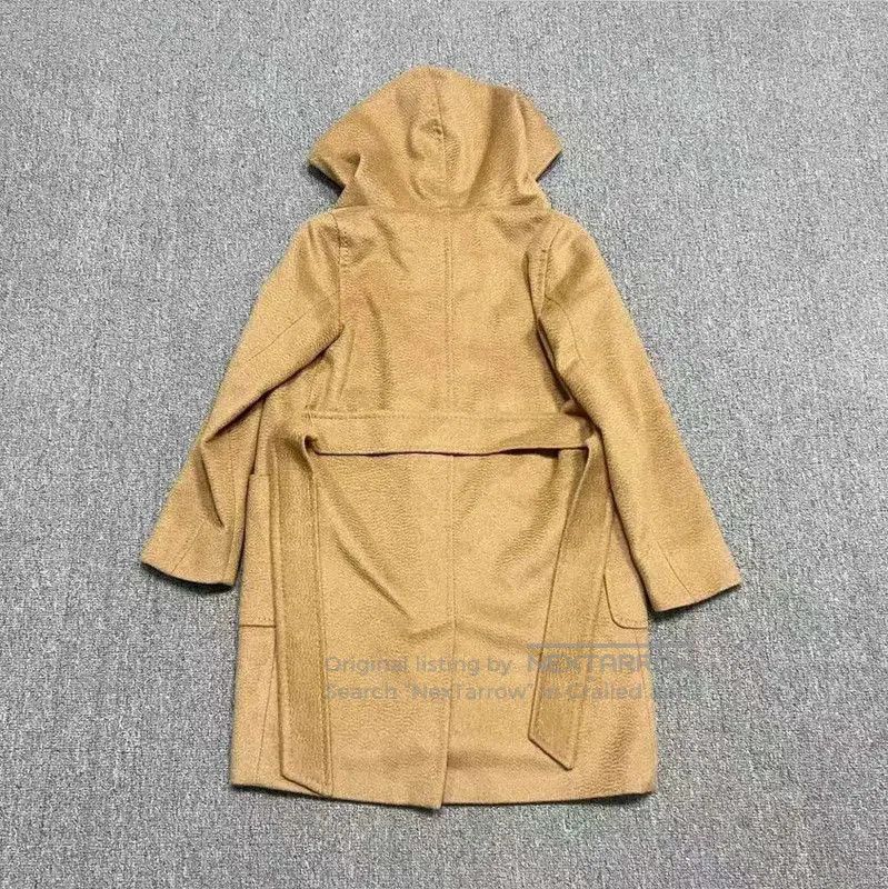 Max Mara MaxMara Camel Cotton Hooded Coat for Women . Size S / US 4 / IT 40 - 2 Thumbnail
