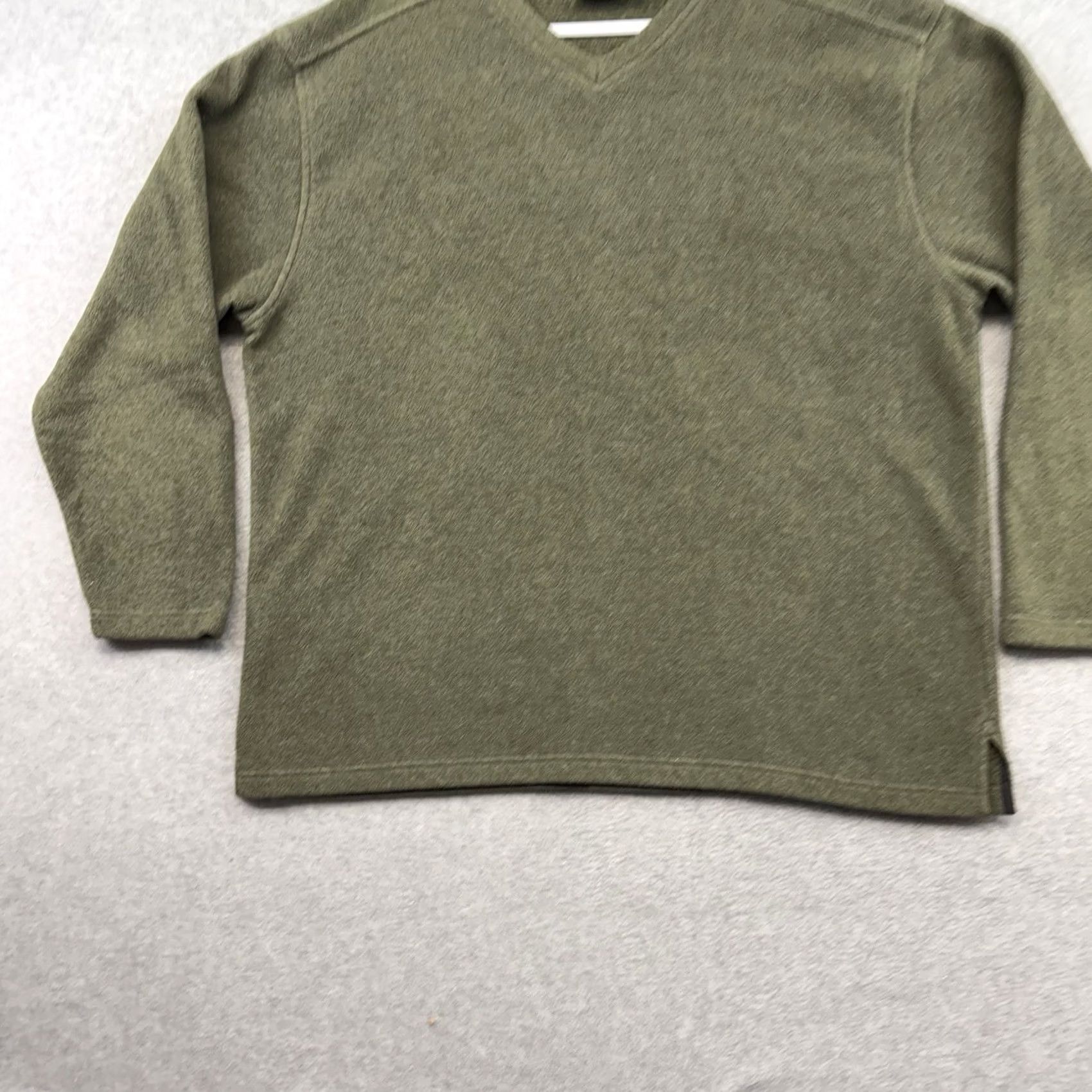 Vintage L.L. Bean Sweatshirt Men XL Green V-Neck Fleece Pullover Boxy Cozy Heavy Regular Knit Pullover Winter Mens XL Green Subtle City Classic Size US XL / EU 56 / 4 - 2 Thumbnail