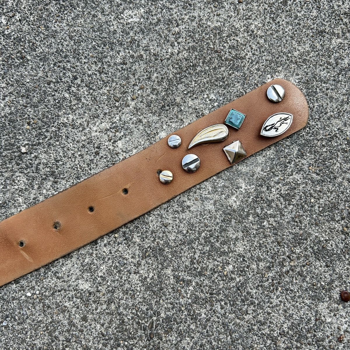 Vintage Vintage studded leather belt (Kapital Style) Size ONE SIZE - 11 Thumbnail