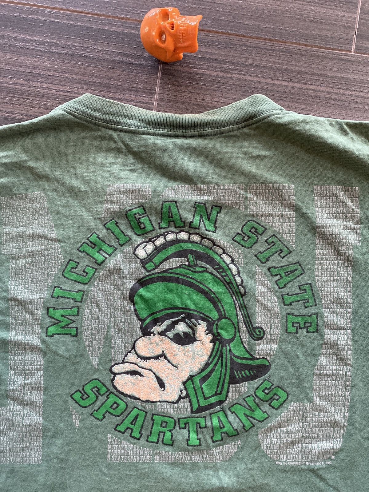 Vintage 90s Michigan State worn faded shirt L Size US L / EU 52-54 / 3 - 4 Thumbnail