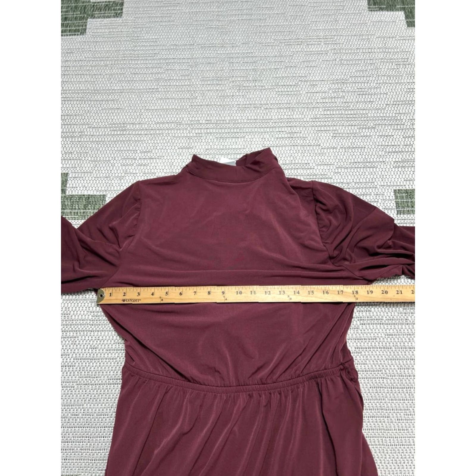 Vintage Lane Bryant Dress Jersey Midi Wrap Red 14-16 V-Neck 3/4 Sleeve Womens Modern Everyday Size XL / US 12-14 / IT 48-50 - 7 Thumbnail
