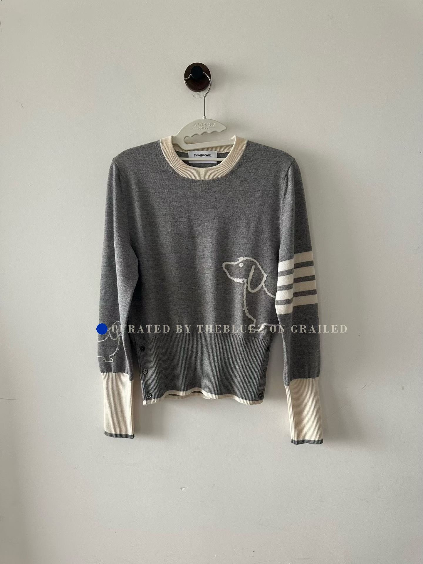 Thom Browne Thom Browne Gray Dog Wool Sweater Size S / US 4 / IT 40 - 1 Thumbnail