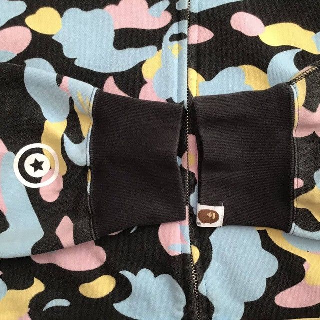 Bape BAPE Multi camo Shark Full Zip Hoodie cotton candy camo APE Size US XXL / EU 58 / 5 - 6 Thumbnail