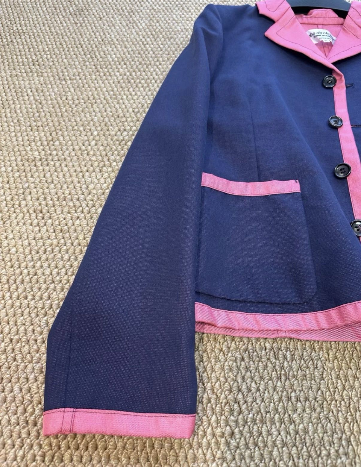 Comme des Garcons Comme des Garçons Navy Blue Blazer with Pink Trim K23 Size M / US 6-8 / IT 42-44 - 3 Thumbnail