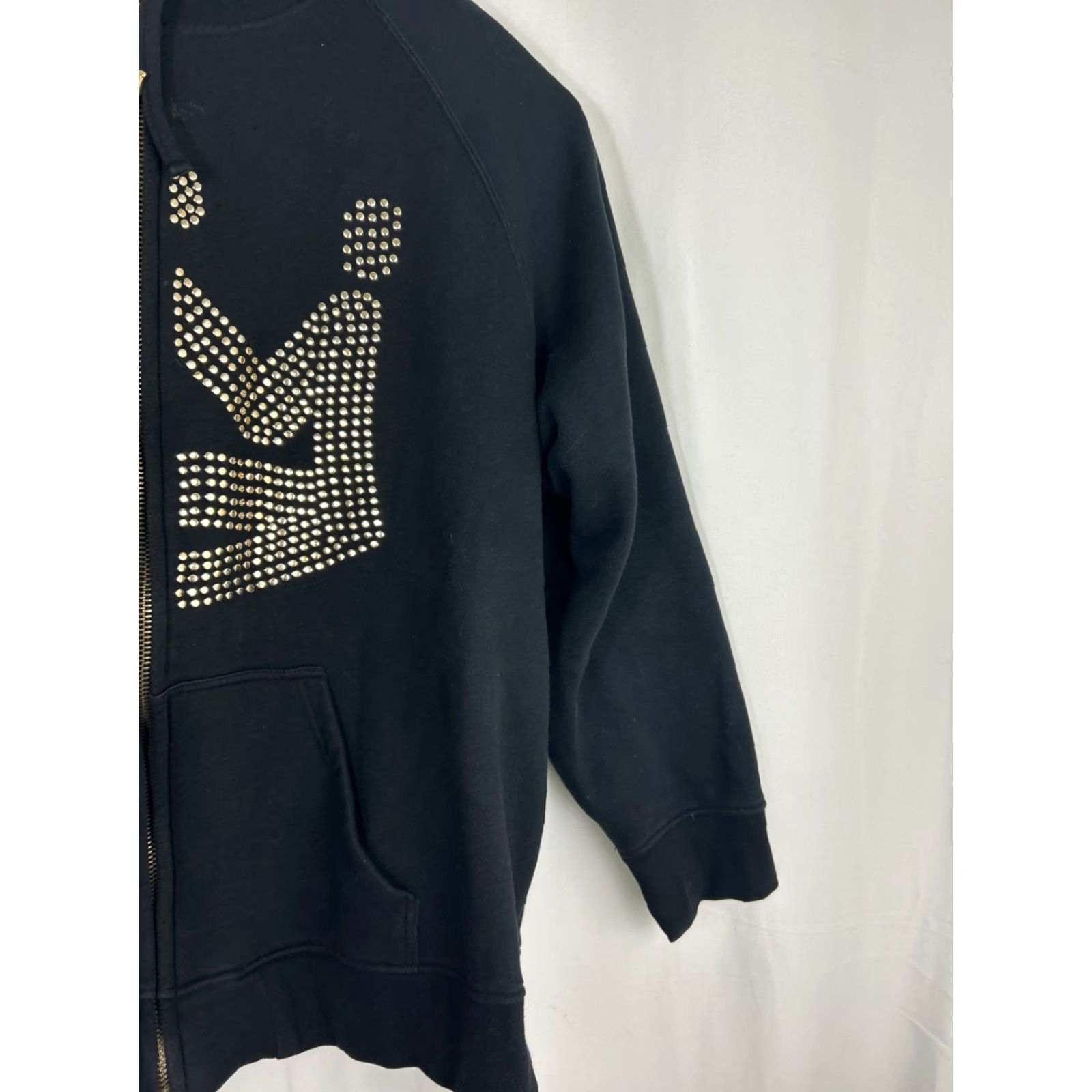 Logo 7 VINTAGE Pnb Nation Black Zip Up Hoodie Sweater Gold Stud Logo Mens XXXL Crown Size US XXL / EU 58 / 5 - 4 Thumbnail