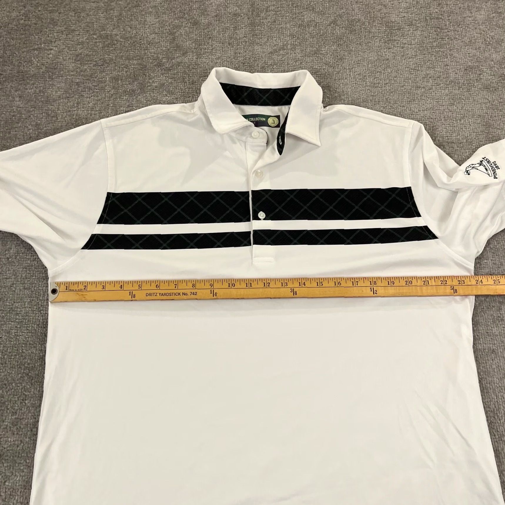 Vintage PINEHURST Polo Mens M White Tartan Collection Golf Shirt Performance S/S Size US M / EU 48-50 / 2 - 7 Thumbnail