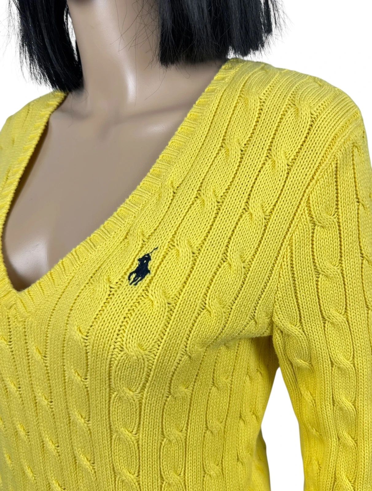 Ralph Lauren Ralph Lauren Cable Knit Sweater V-Neck Vintage size M Size M / US 6-8 / IT 42-44 - 6 Thumbnail