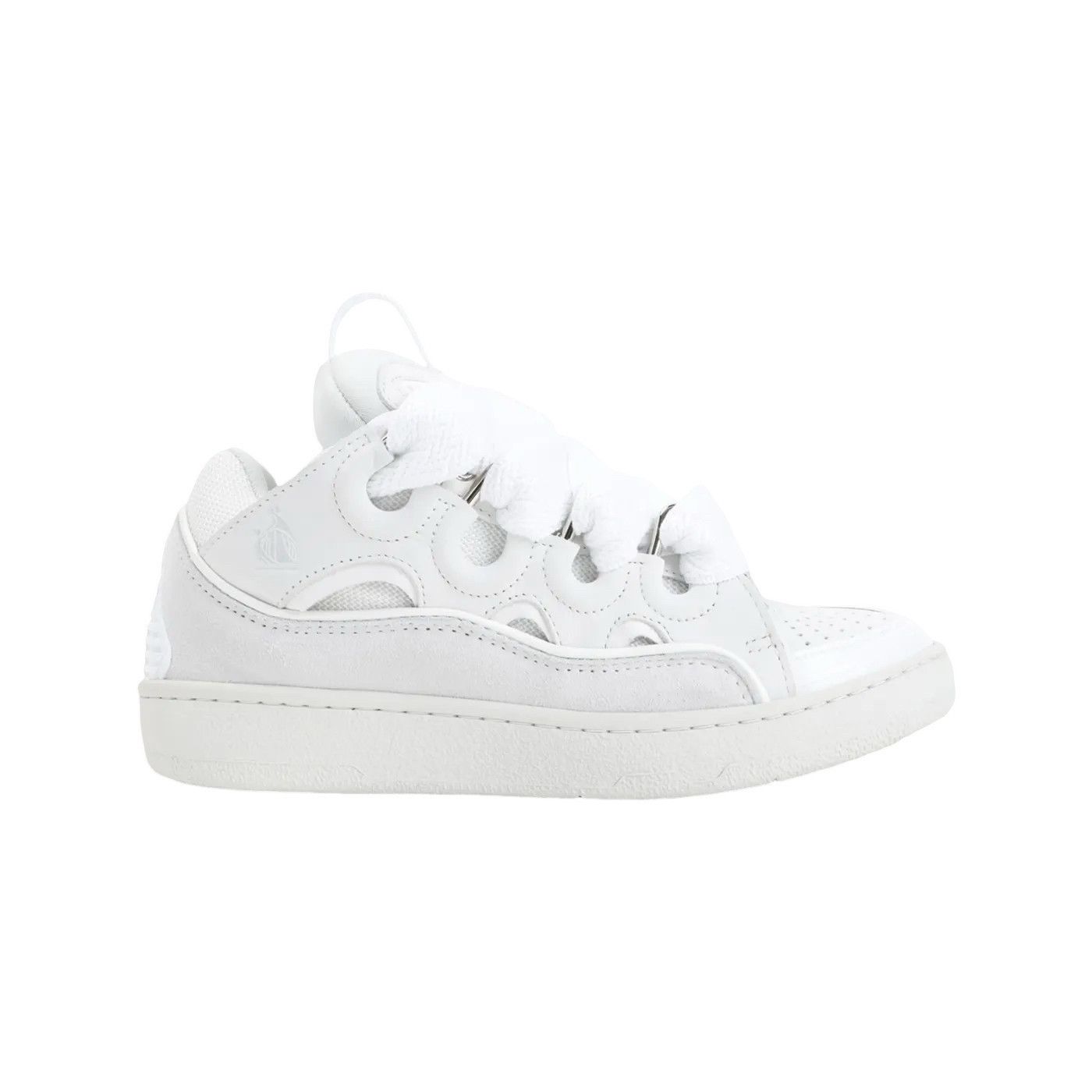 LANVIN Curb Women's White Leather Sneakers New (Women's size