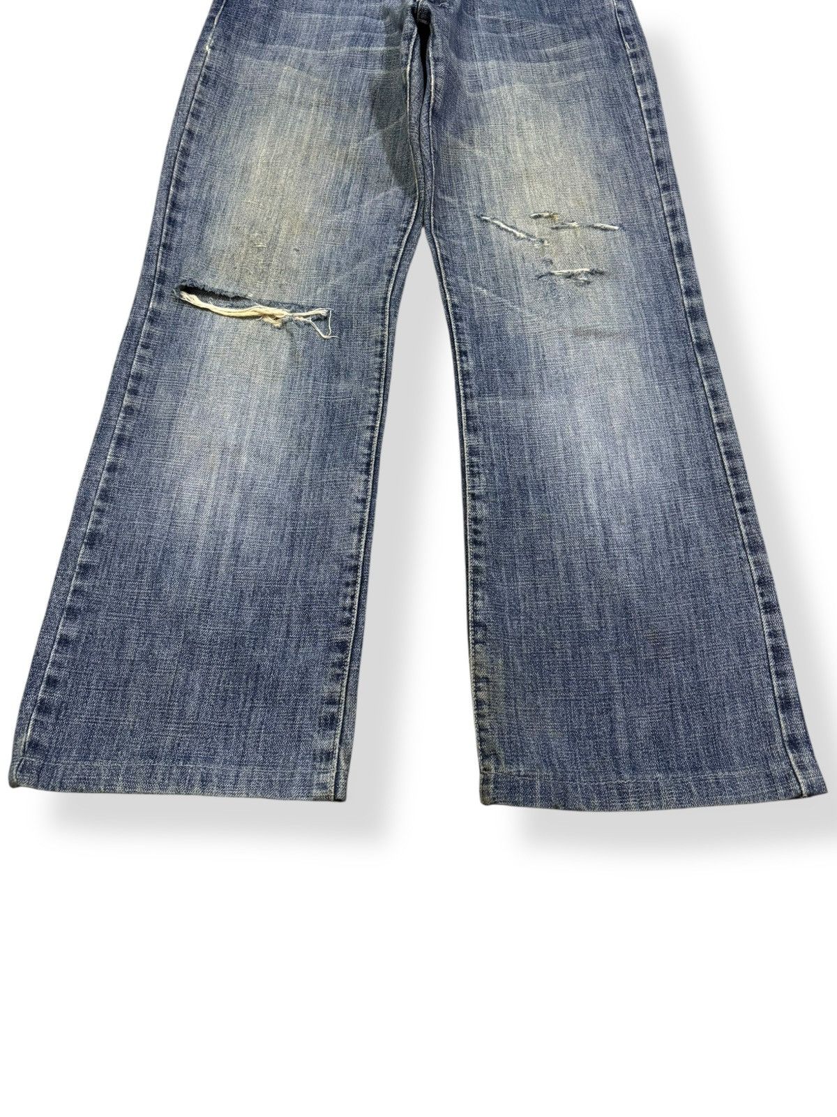 Versace Y2K Versace Jeans Couture Mud Wash Baggy Distressed Jeans Size US 31 - 7 Thumbnail