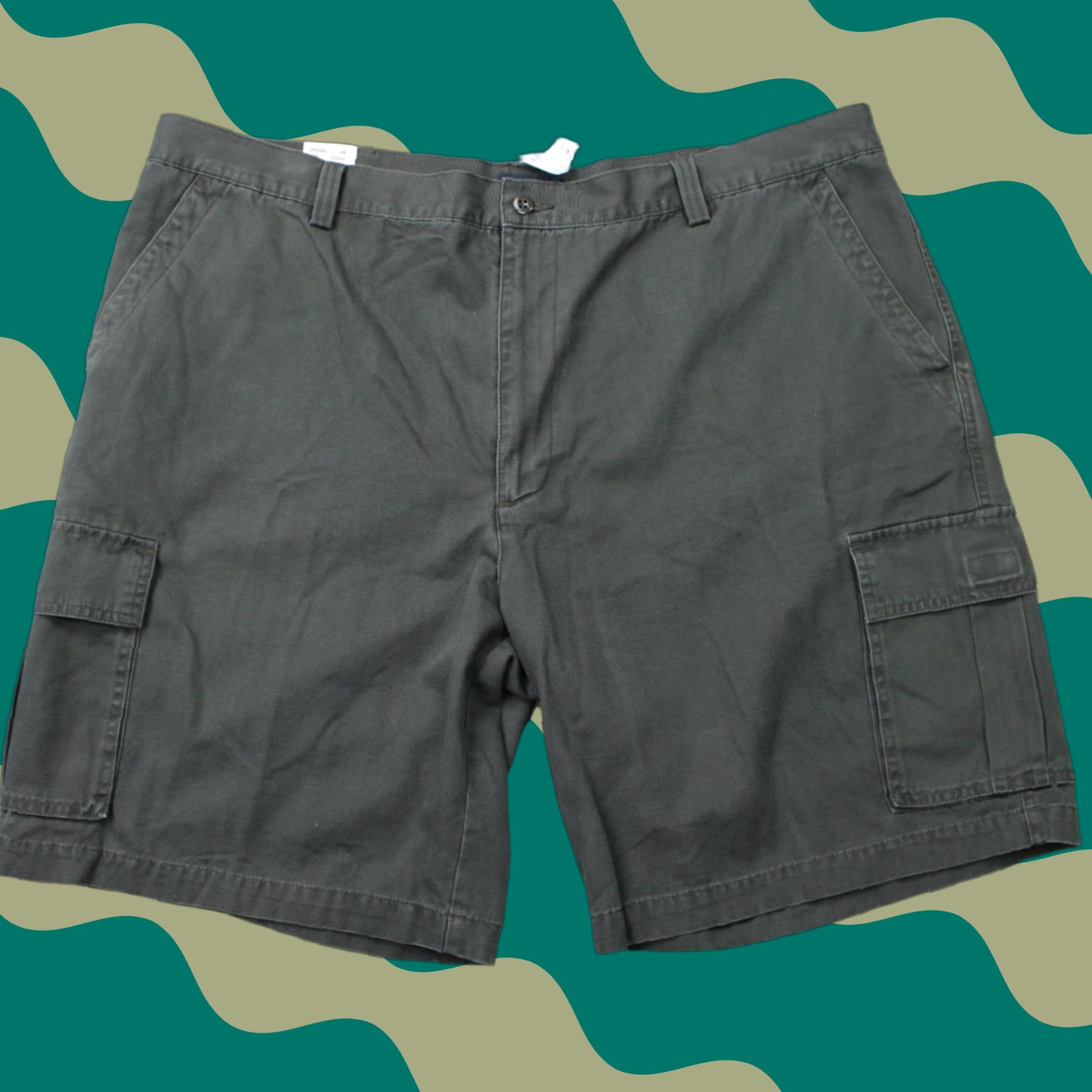 Dockers DOCKERS Chino Shorts Cargo Flat Front 9.5" Inseam GreenMens 44 Cotton Canvas Pockets Size US 44 / EU 60 - 1 Thumbnail
