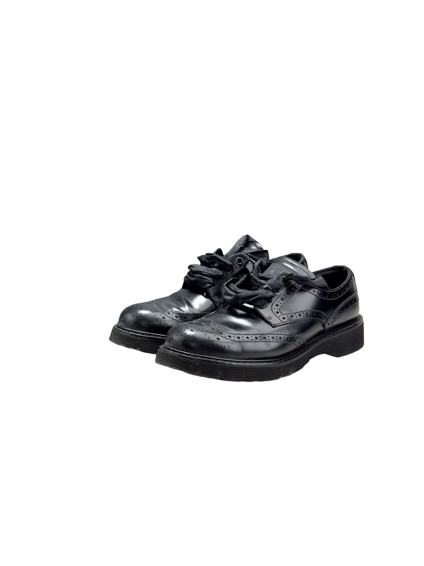 Prada Prada Black Leather Brogue Flats 37.5 Size US 7.5 / IT 37.5 - 1 Thumbnail