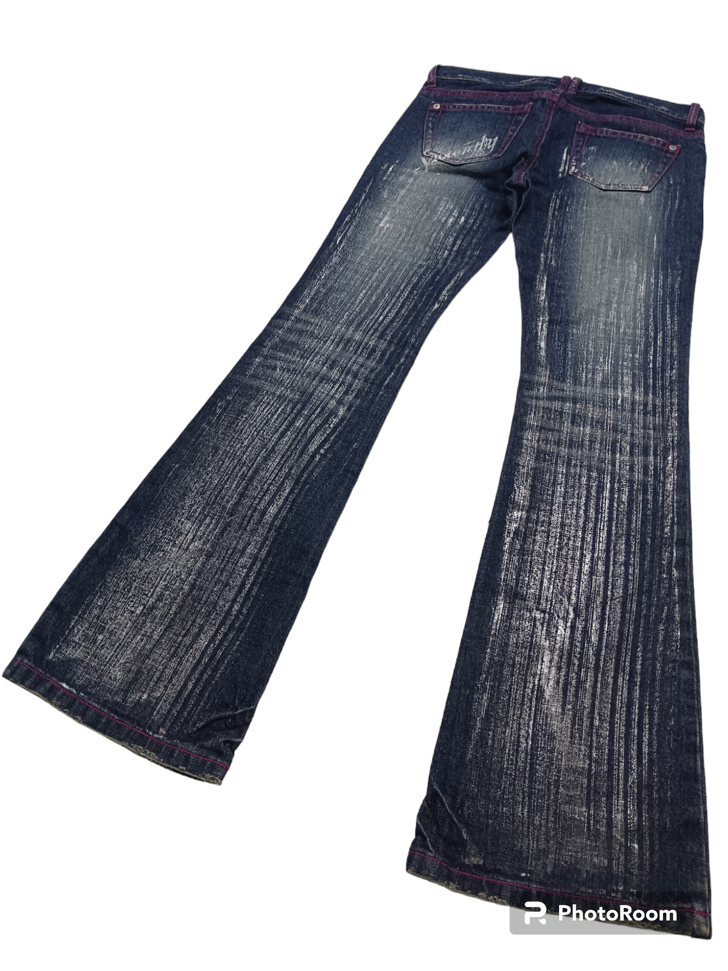 Hysteric Glamour Blue Moon Blue Low Rise Flare Jeans Size US 27 - 2 Thumbnail