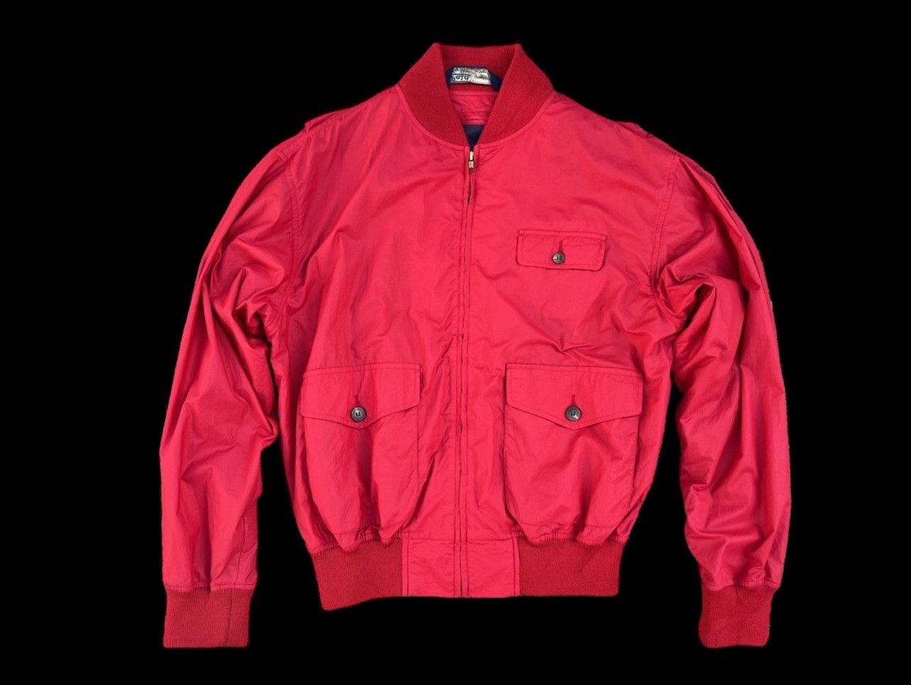 Polo Ralph Lauren Vintage 90s Polo Ralph Lauren Red Bomber Jacket Size US M / EU 48-50 / 2 - 1 Thumbnail