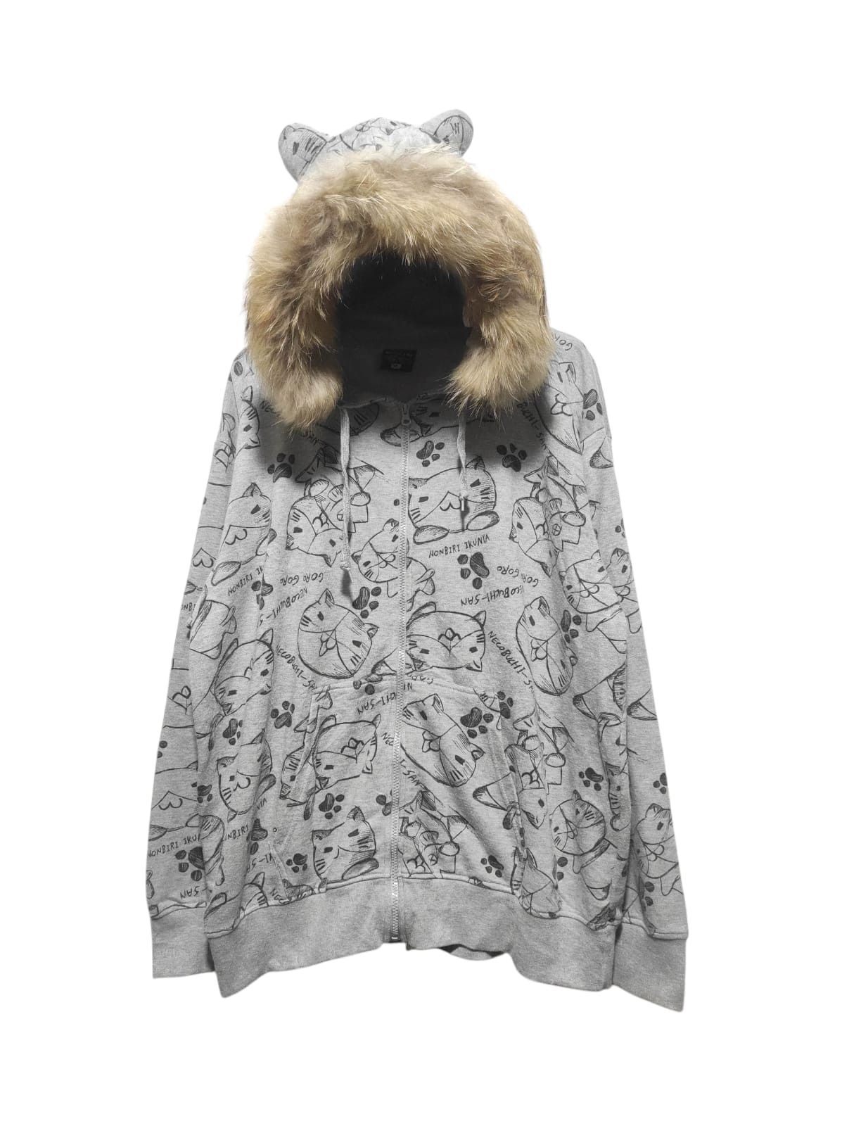 Hysteric Glamour Necobuchi-San ear Zip Fur Hoodie ifsixwasnine lgb style Size US XL / EU 56 / 4 - 1 Thumbnail