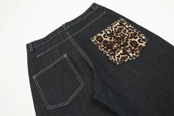 Japanese Brand eko American high street leopard print cuffed jeans for men Size US 32 / EU 48 - 4 Thumbnail