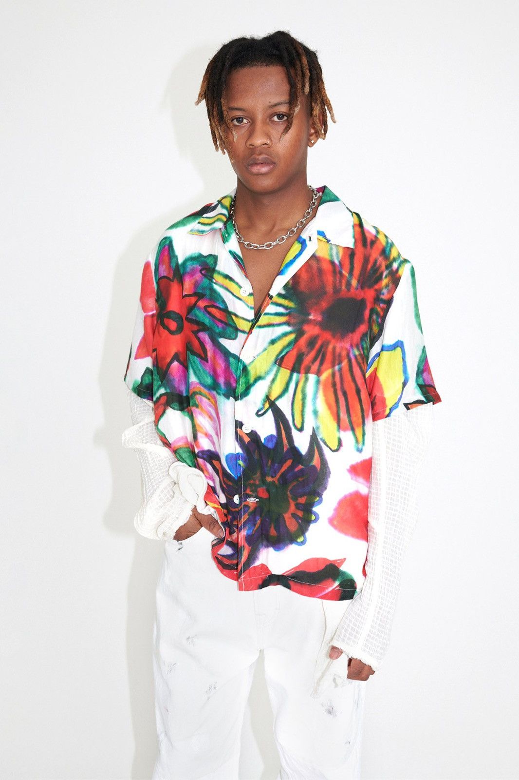 OUR LEGACY ✦ BOX SHIRT｜SHORTSLEEVE 『48』 Our Legacy - Box Shirt Shortsleeve White Boucle