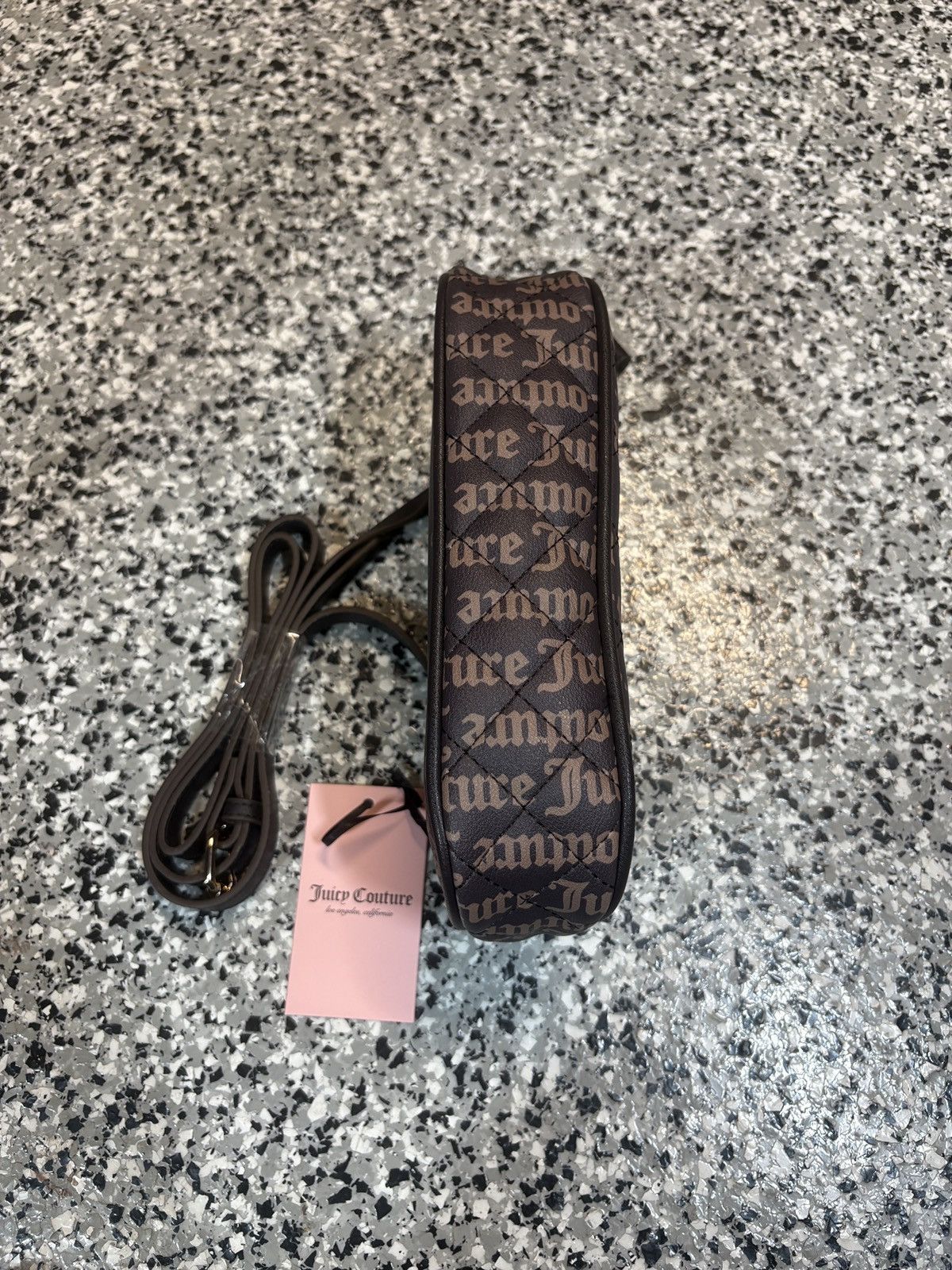 Juicy Couture Vintage Y2K Juicy Couture Brown Quilted Leather Shoulder Bag Size ONE SIZE - 4 Thumbnail