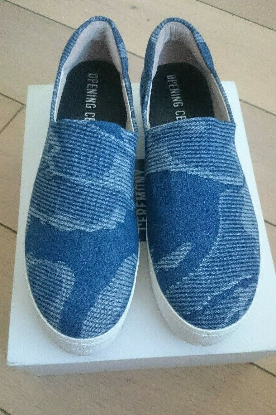 Opening Ceremony Denim Slip-On Platform Sneakers Size US 11 / IT 41 - 1 Thumbnail