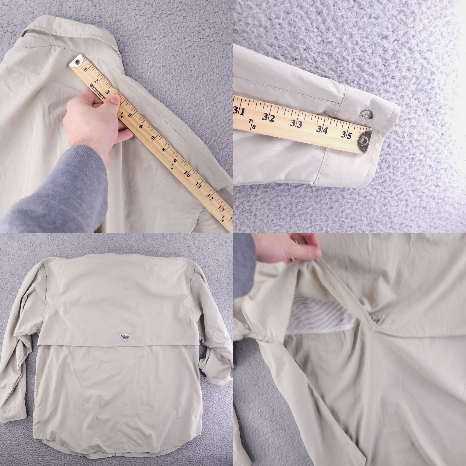 Vintage Columbia Shirt mens XL PFG Fishing HIke Outdoor Beige Long Sleeve Nylon Vented Size US XL / EU 56 / 4 - 8 Thumbnail