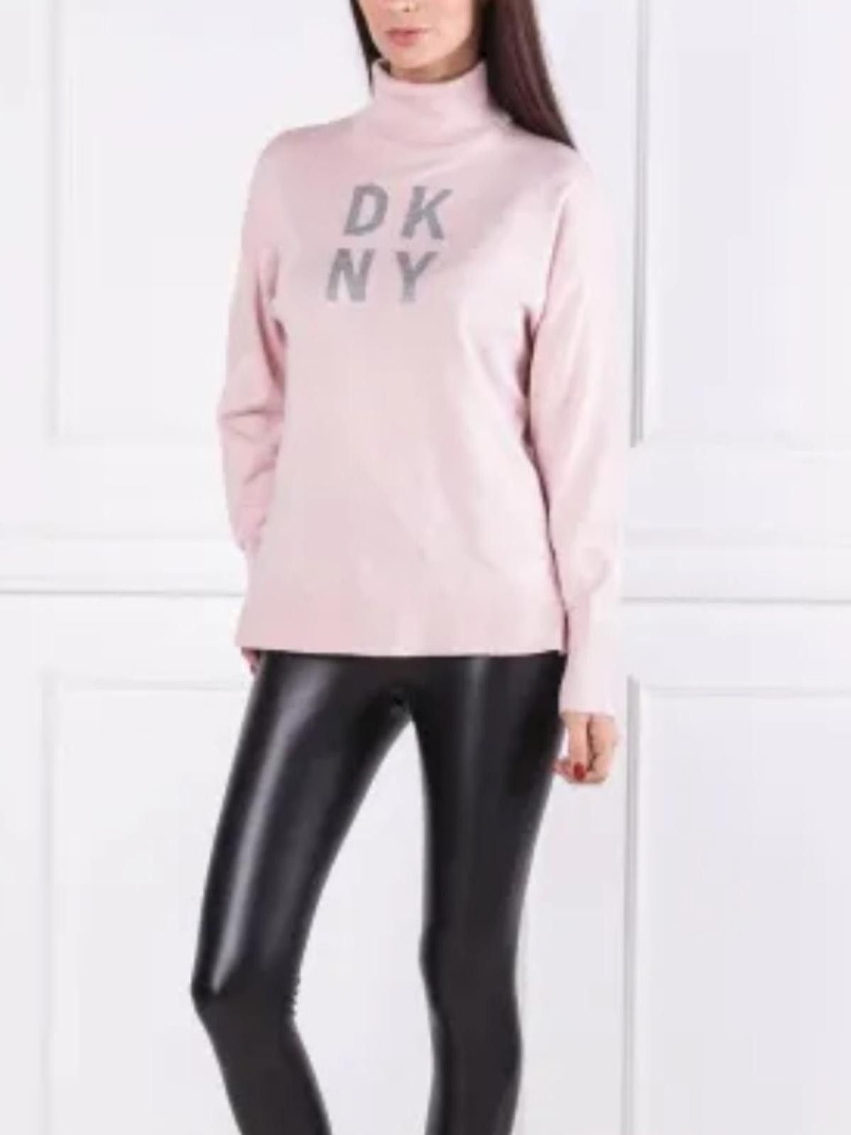 DKNY DKNY / Logo Turtleneck Sweater / Blush Pink Size S / US 4 / IT 40 - 4 Thumbnail