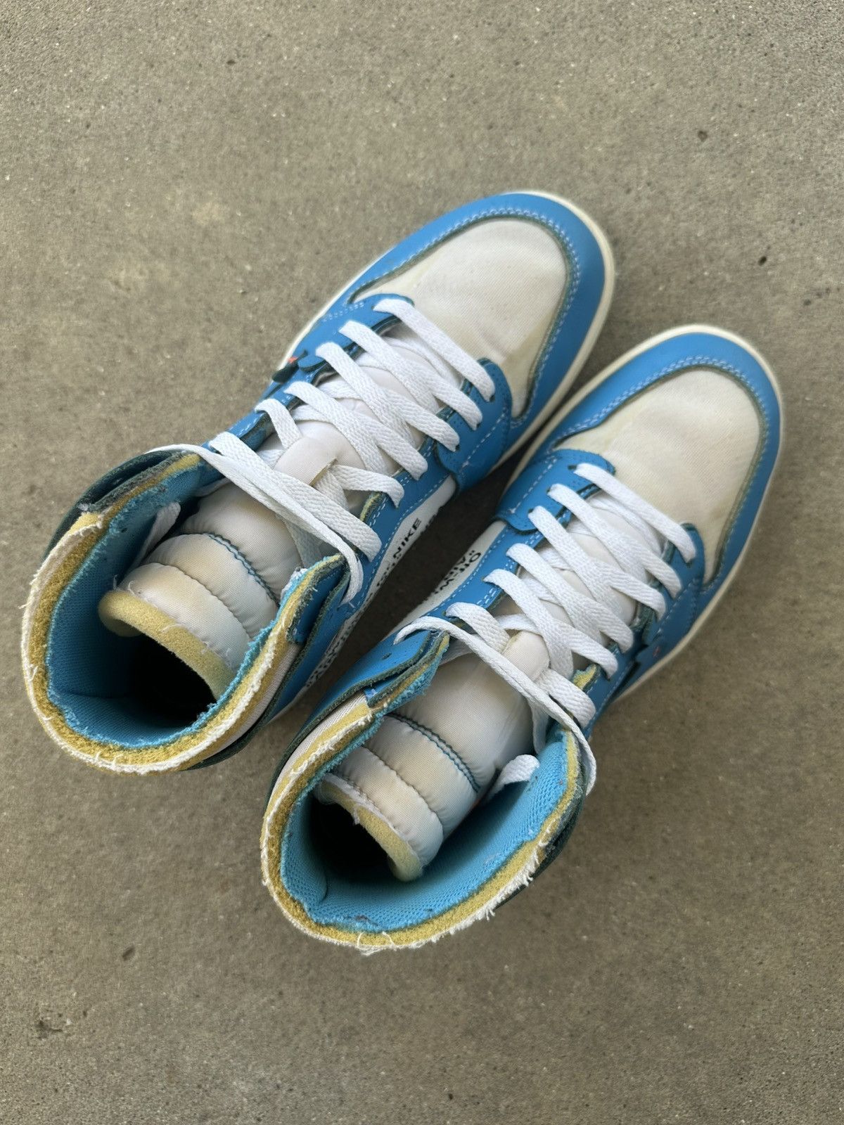 Jordan Brand × Off-White Nike Air Jordan 1 High OG Off-White UNC size 8 Size US 8 / EU 41 - 3 Thumbnail