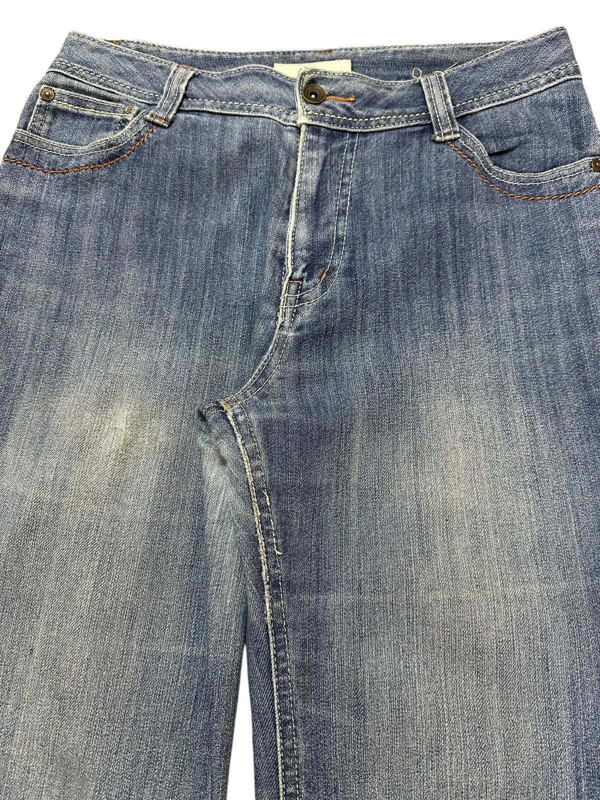 If Six Was Nine Vintage Japanese Brand Blue Faded Wash Style Wide Leg Jeans Size US 30 / EU 46 - 4 Thumbnail