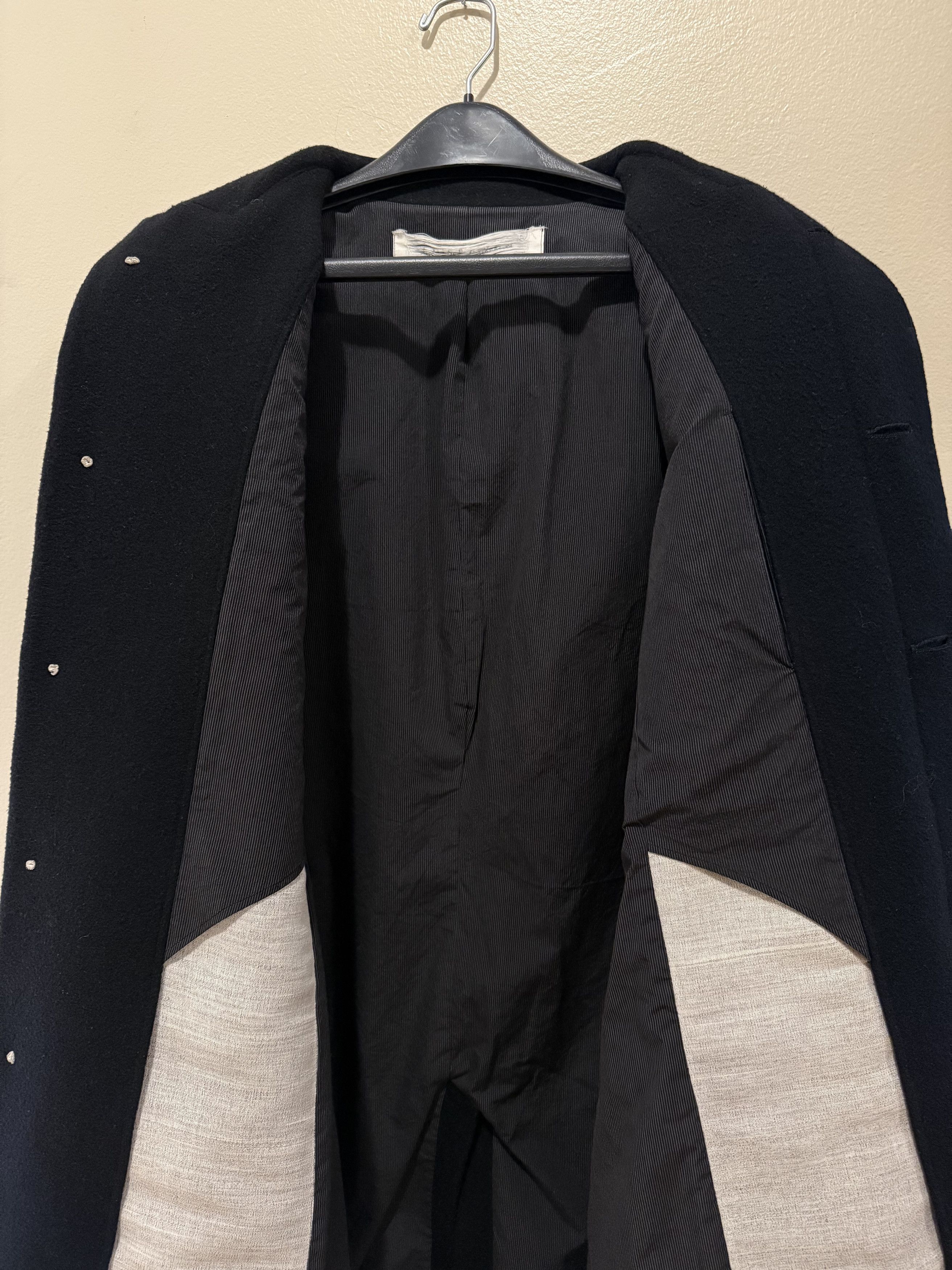 Individual Sentiments INDIVIDUAL SENTIMENTS - MENS BLACK WOOL CHESTER COAT CO41 Size US M / EU 48-50 / 2 - 11 Thumbnail