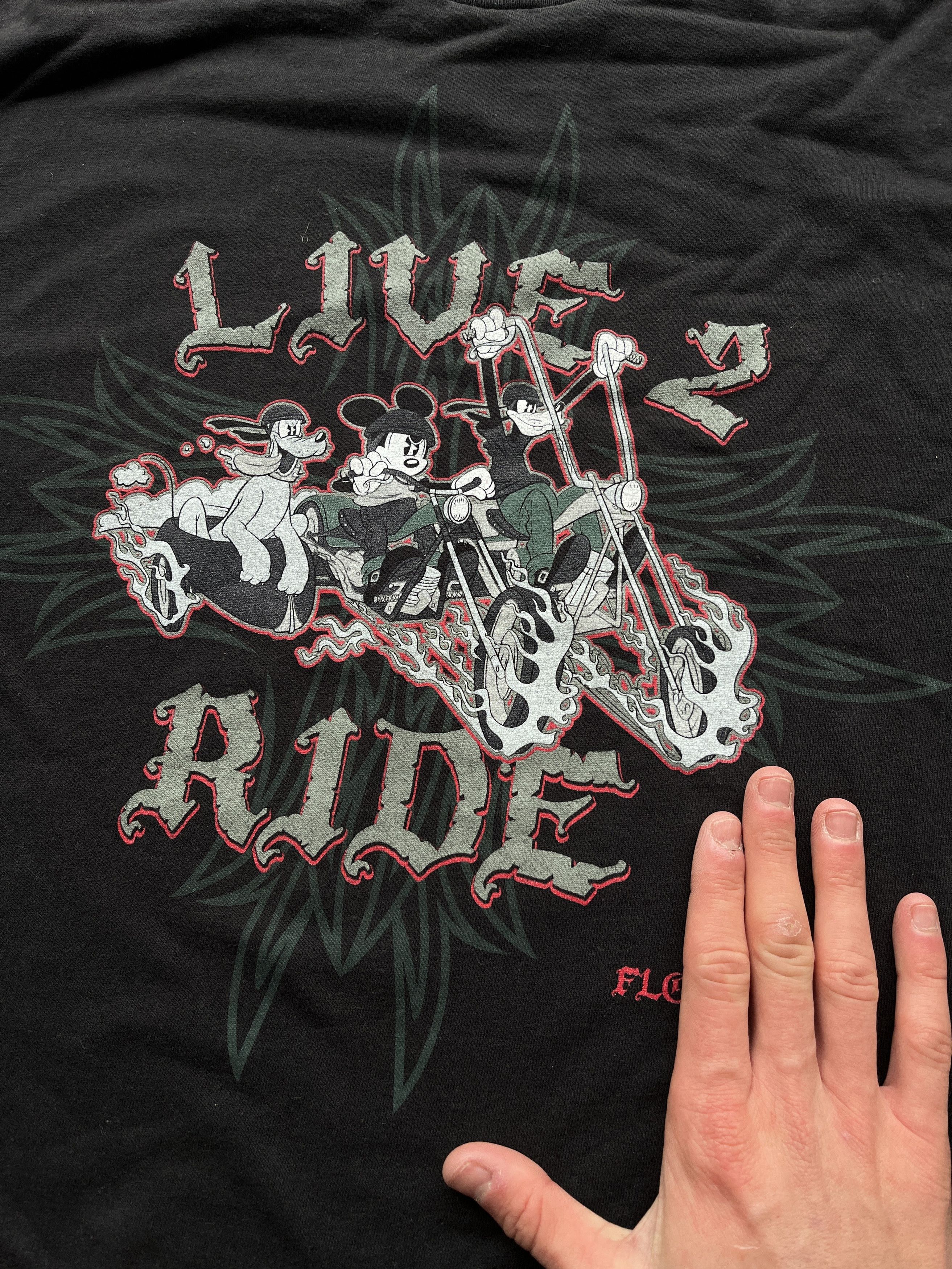 Disney Mickey Mouse Harley vibes Florida rider rock tee Size US L / EU 52-54 / 3 - 3 Thumbnail