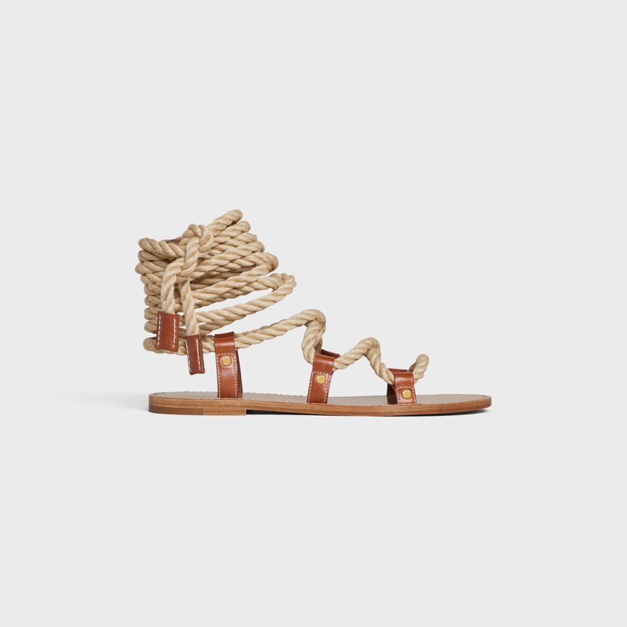 Celine o1loc1c1124 Sandal in Tan Size US 6 / IT 36 - 1 Thumbnail