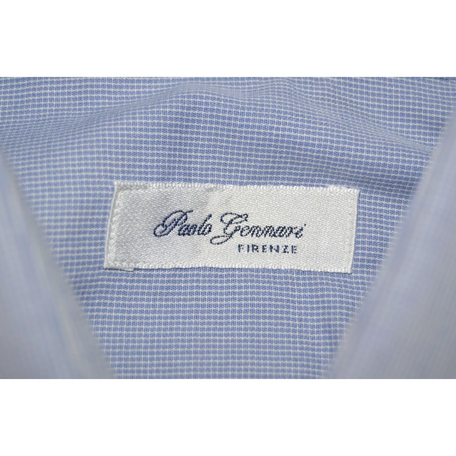 Vintage Paslo Gennari Firenze Button Shirt Men's Italy Blue XL Cotton Shirt Size US XL / EU 56 / 4 - 3 Thumbnail