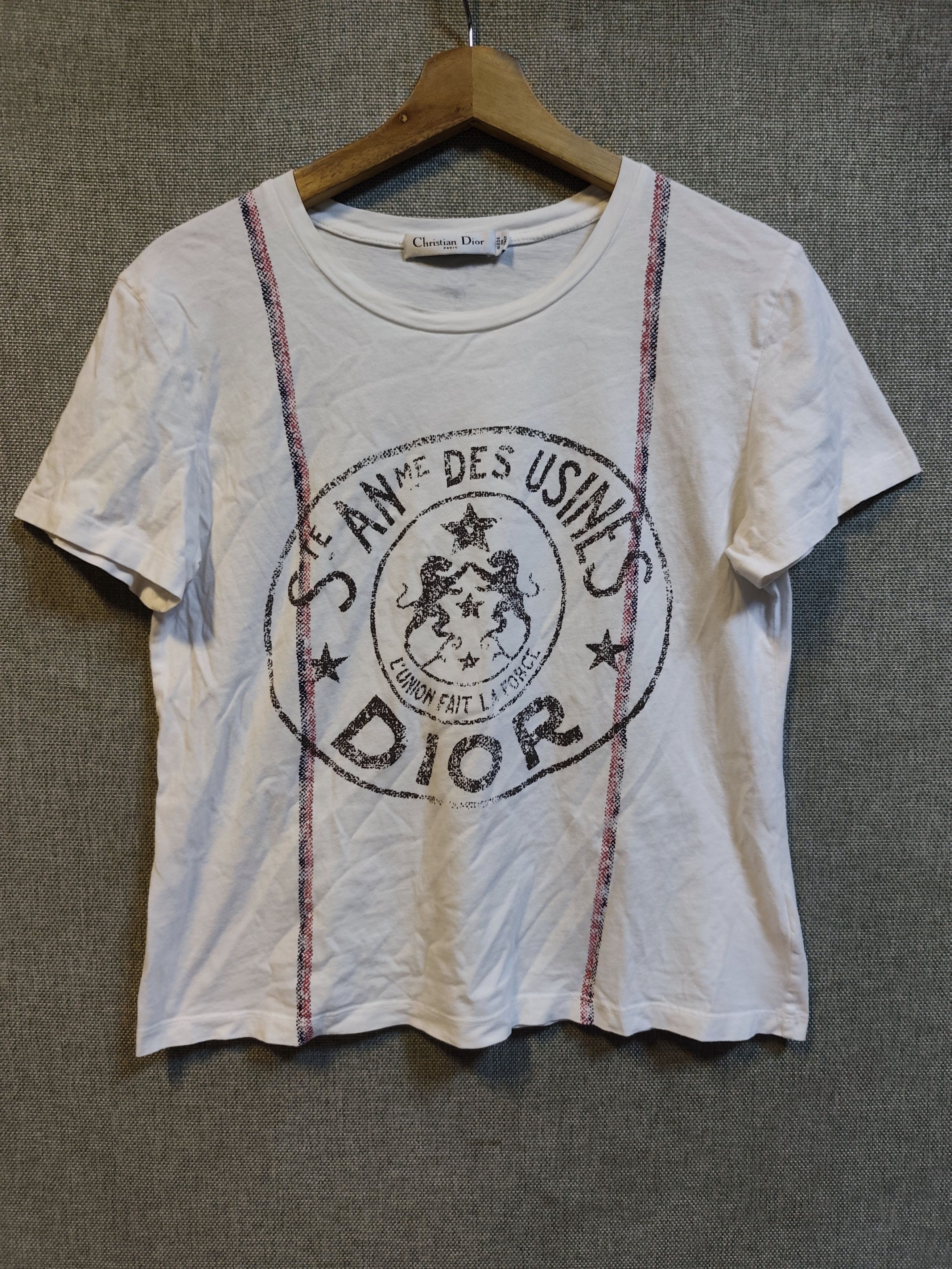 Christian Dior Monsieur Christian Dior Cruise 2018 "L'Union Fait La Force" Tee Size S / US 4 / IT 40 - 1 Thumbnail