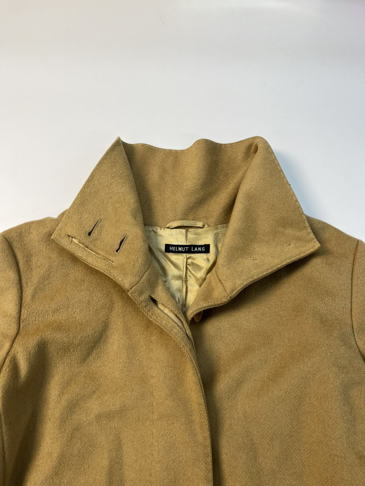Helmut Lang Helmut Lang AW97 Funnel Neck Long Coat Size US XXS / EU 40 - 4 Thumbnail