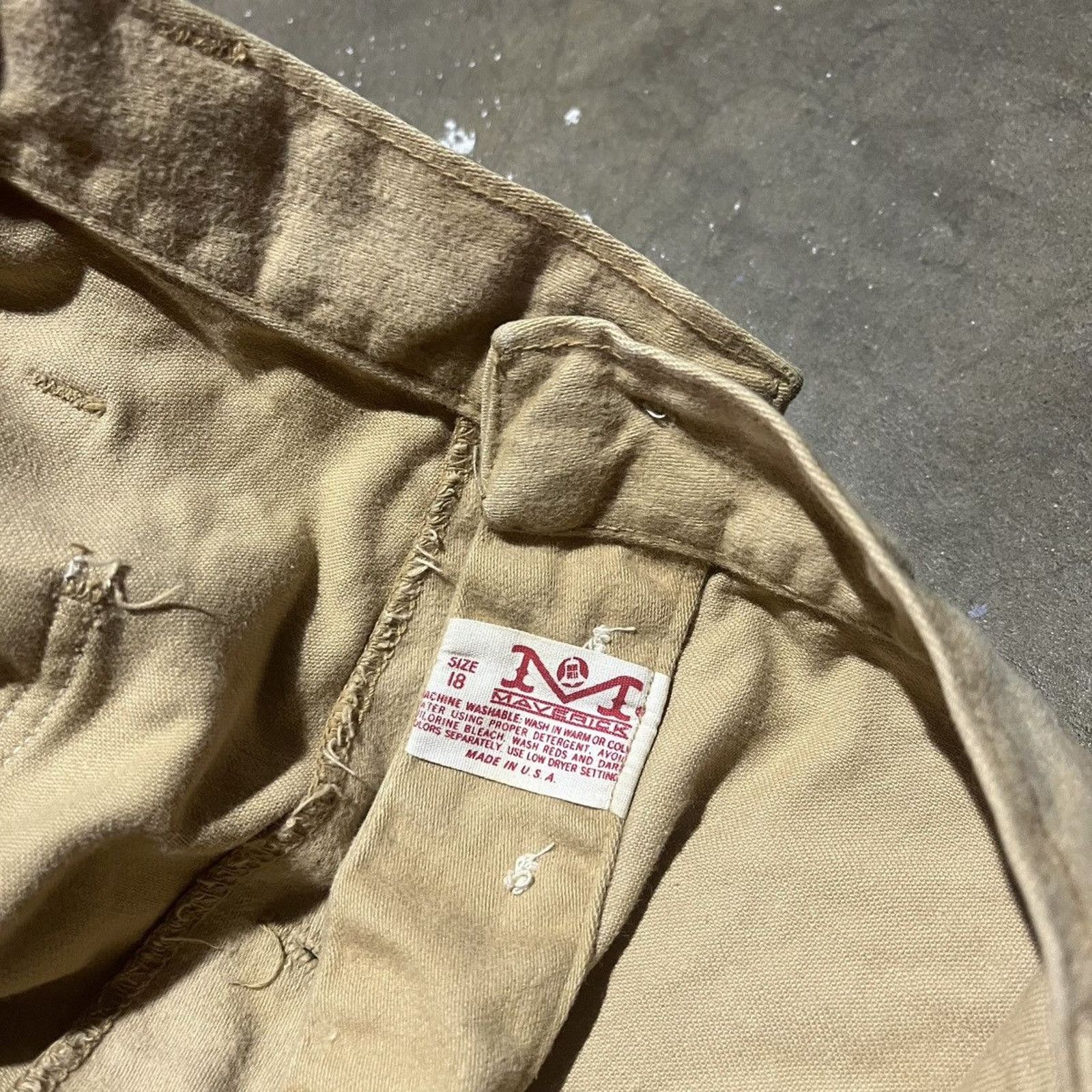 Vintage Vintage 70s Maverick Tan Buttonfly Bell Bottom Pants 31x29 Size 31" - 8 Thumbnail