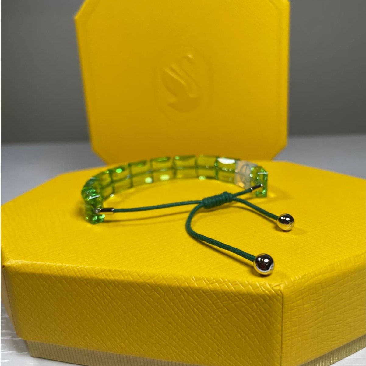 Swarovski Swarovski Crystal Letra Peace Symbol Bracelet, Peace, Green Size ONE SIZE - 5 Thumbnail