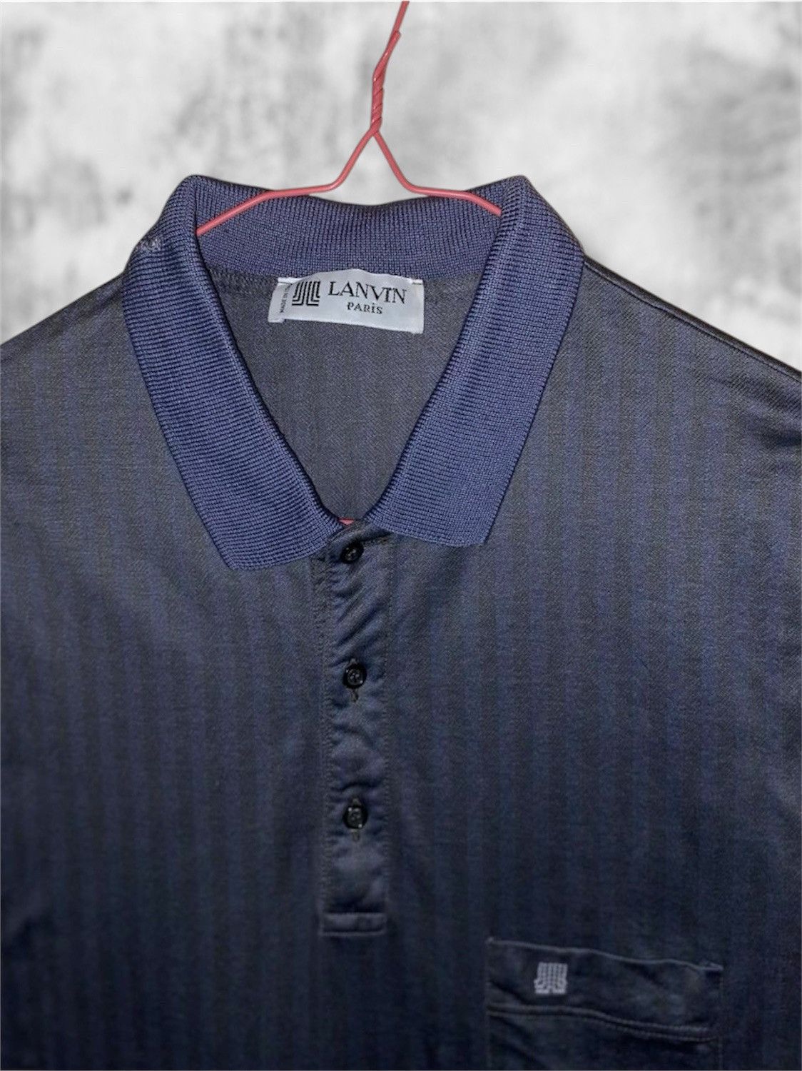 Lanvin × Vintage Vintage 80s Lanvin Paris Ethnic Stripe Polo Shirt Size US M / EU 48-50 / 2 - 3 Thumbnail