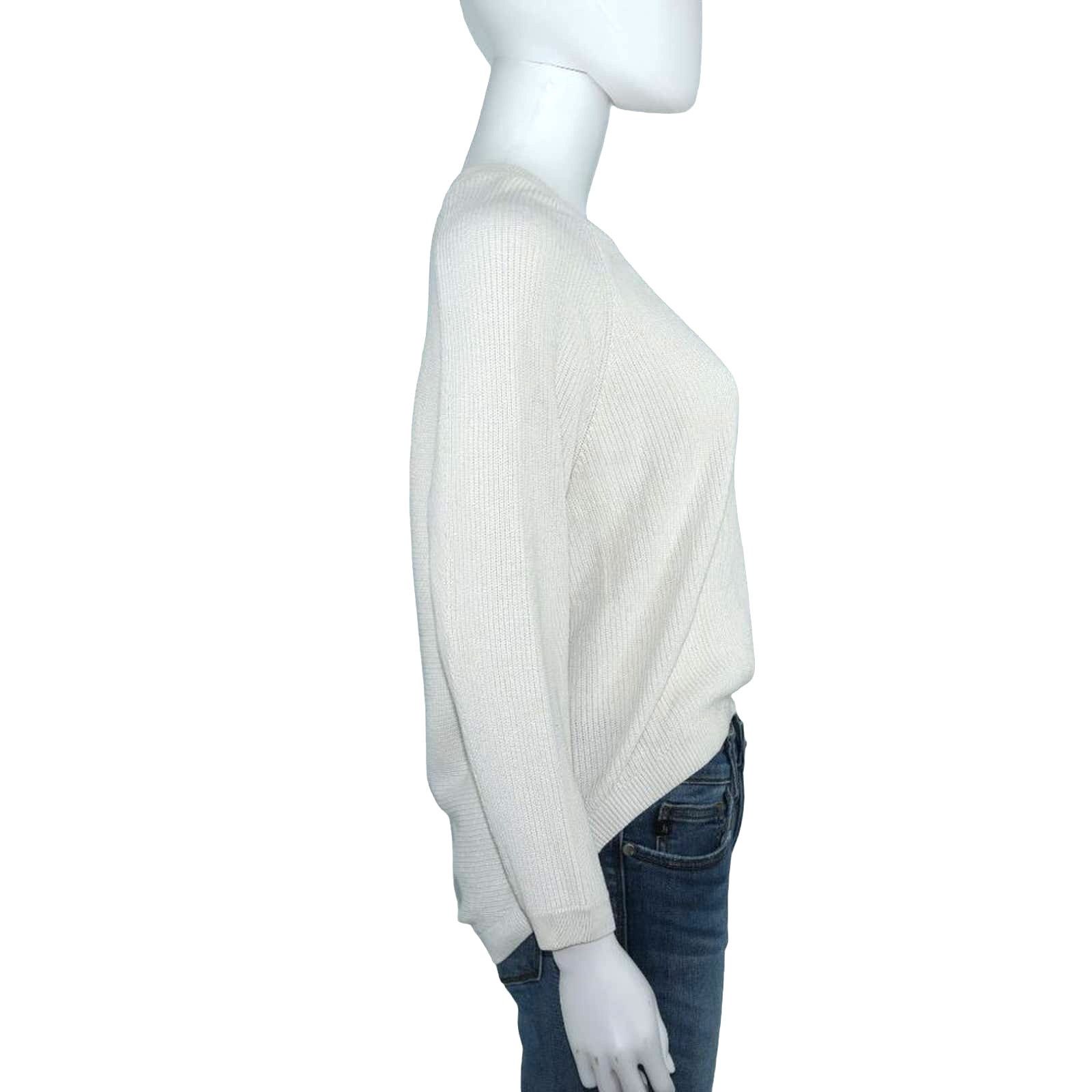 & Other Stories & Other Stories White Ribbed High Low Sweater Small Size S / US 4 / IT 40 - 4 Thumbnail