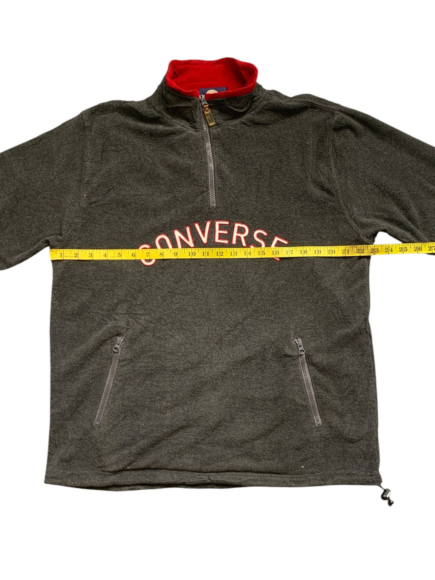 Converse × Vintage Rare Design Vintage Converse Half Zipper Fleece Sweater Size US M / EU 48-50 / 2 - 9 Thumbnail