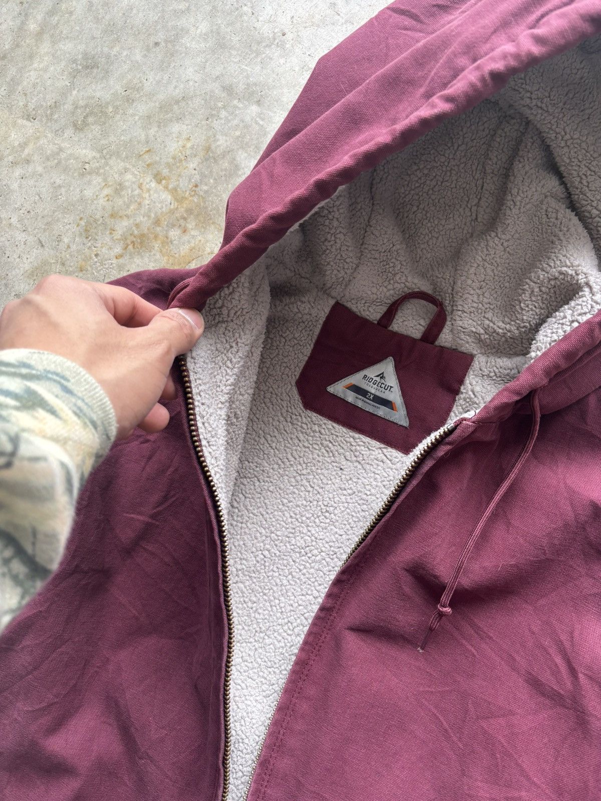 Carhartt Vintage Purple Fleece Work Jacket Size US XL / EU 56 / 4 - 3 Thumbnail