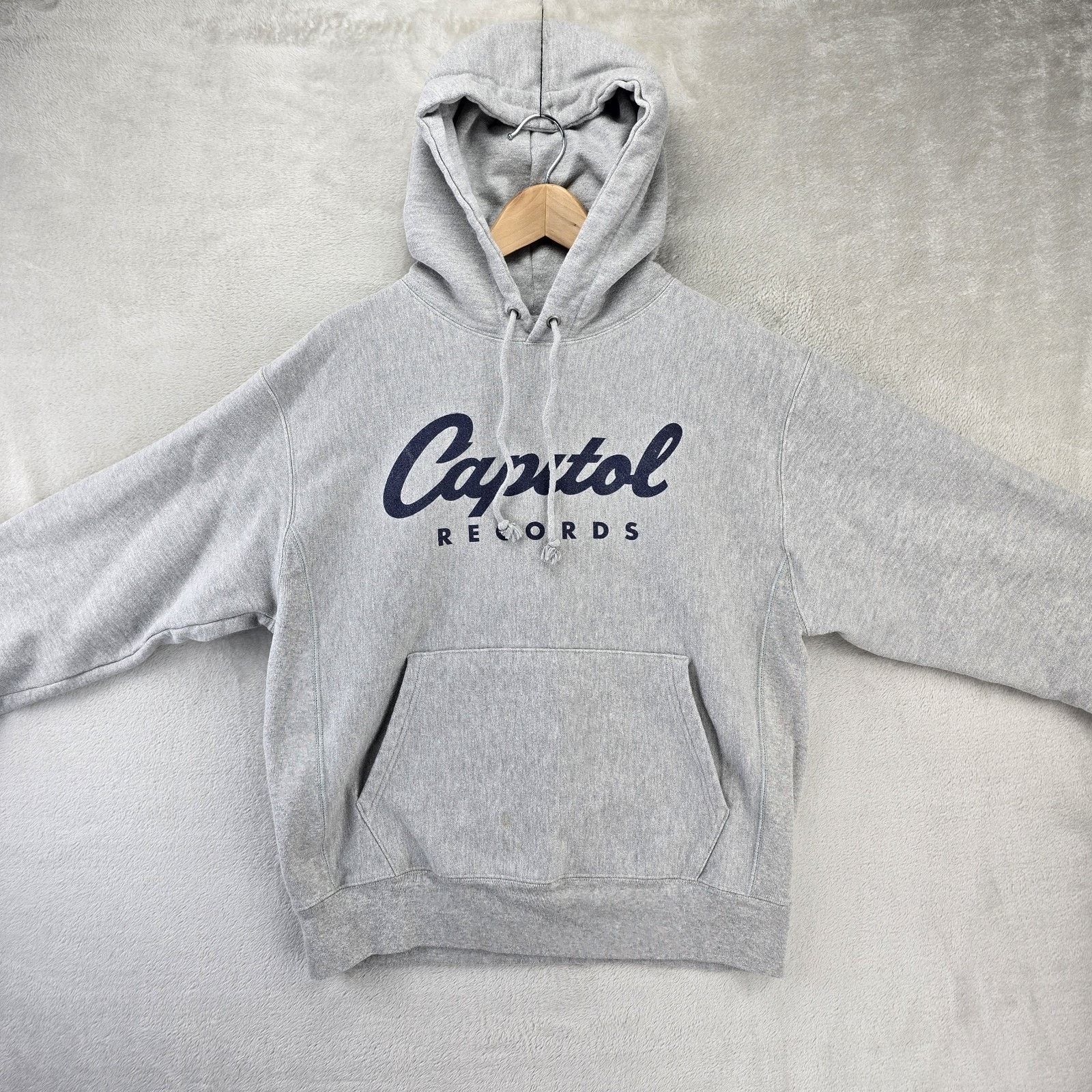 Champion Vintage Champion Reverse Weave Capitol Records Hoodie Medium Size US M / EU 48-50 / 2 - 2 Thumbnail