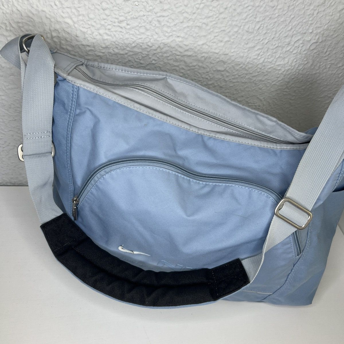 Nike Vintage Y2K Nike Cordura Baby Blue Shoulder Bag Size ONE SIZE - 6 Thumbnail