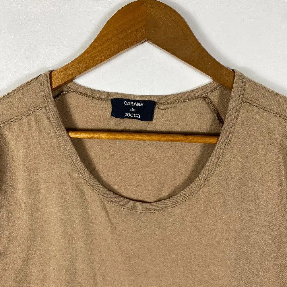 CABANE de ZUCCa CABANE DE ZUCCA Brown Basic Plain Tee Shirt Medium Size Size US M / EU 48-50 / 2 - 2 Thumbnail