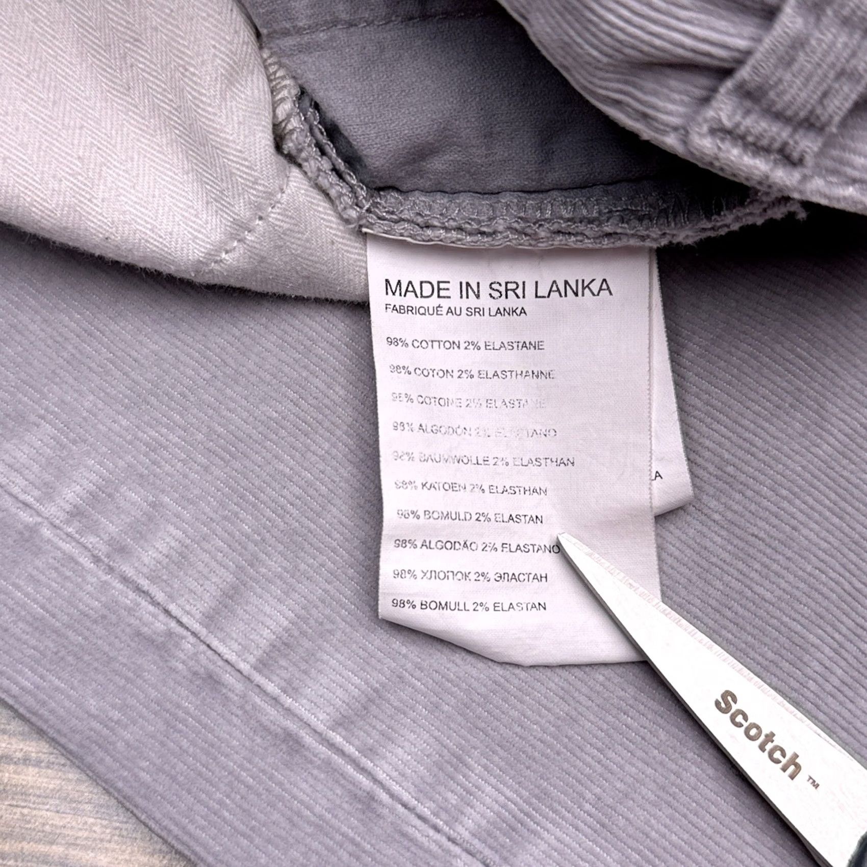 Club Monaco Club Monaco Jeans Corduroy Mens 28x32 Gray Low Rise Stretch Jeans Size US 28 / EU 44 - 5 Thumbnail