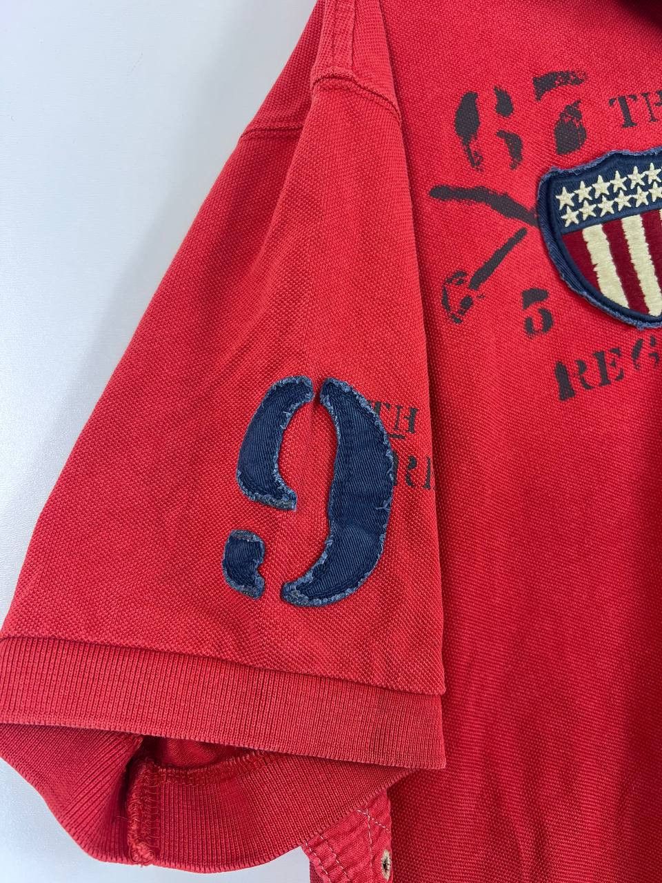 Polo Ralph Lauren Polo Ralph Lauren Polo Shirt Red USA Flag Size XXL Size US XXL / EU 58 / 5 - 5 Thumbnail