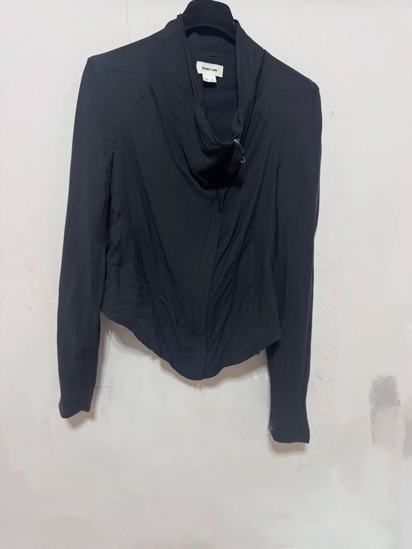 Helmut Lang Helmut Lang 00s Slim Draped Collar Asym S Jacket Size S / US 4 / IT 40 - 1 Thumbnail