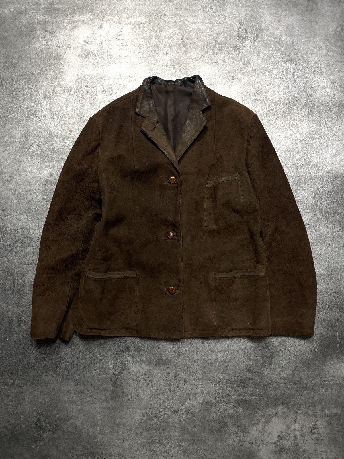 Vintage Vintage 90s Real Genuine Leather Jacket Avant Garde Size M / US 6-8 / IT 42-44 - 1 Thumbnail