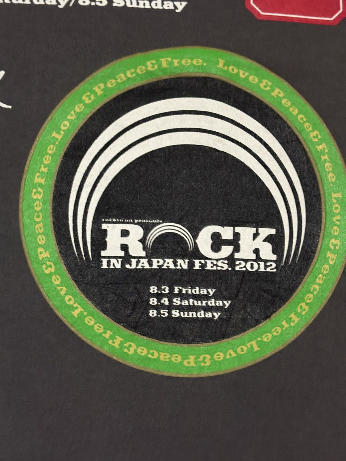 Band Tees × Japanese Brand × Vintage Japanese Brand rockin’on JAPAN FES. 2012 Tee Size US M / EU 48-50 / 2 - 6 Thumbnail