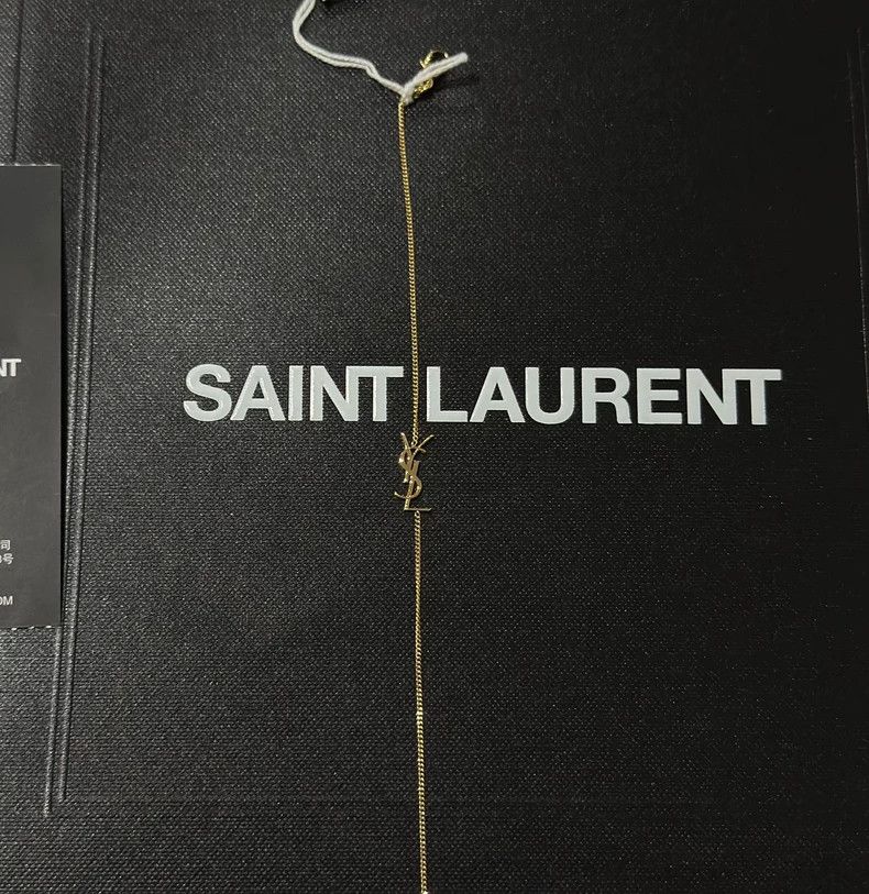 Saint Laurent Paris Saint Laurent Paris Gold logo bracelet Size ONE SIZE - 1 Thumbnail