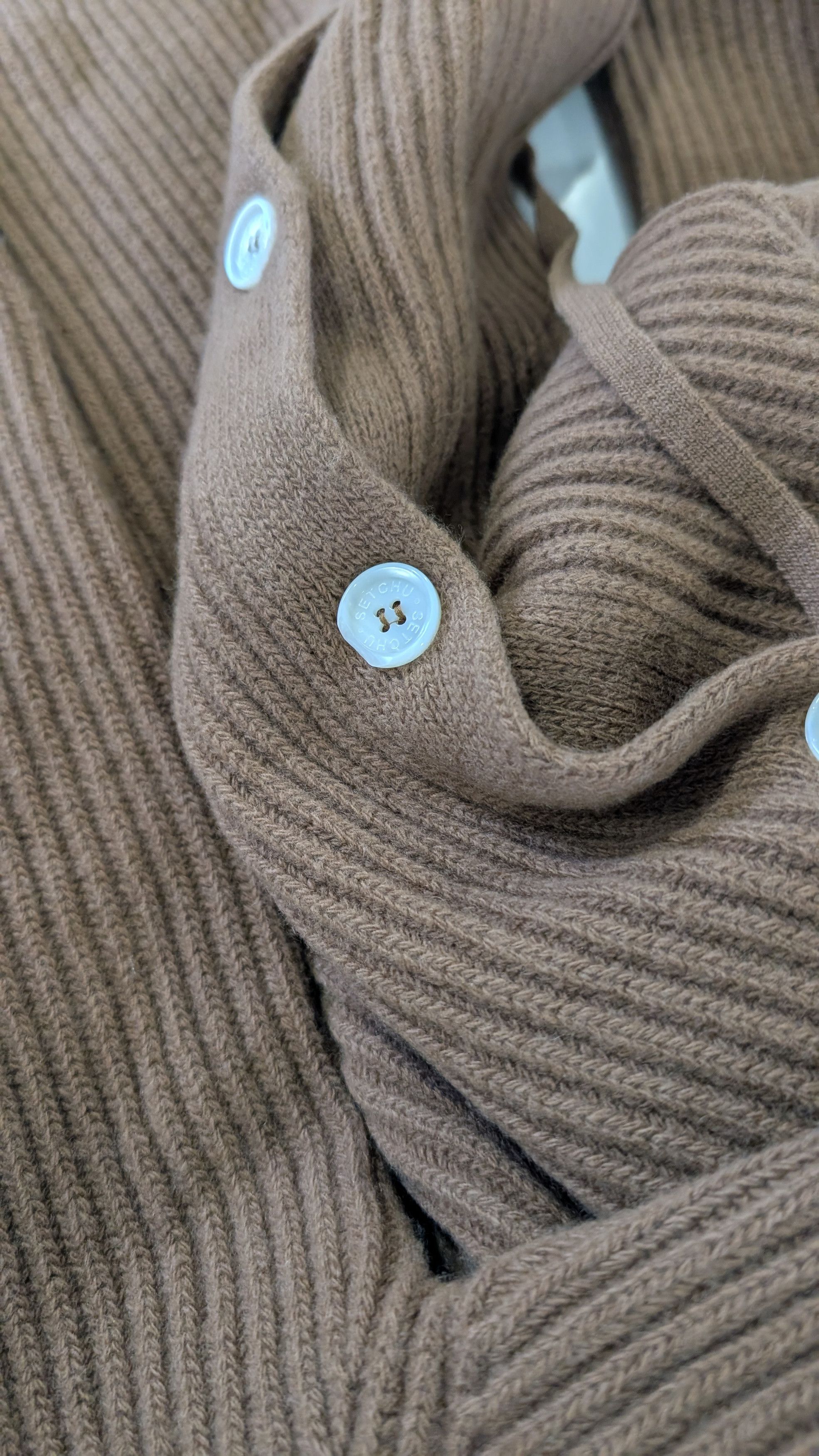Other Setchu Wool Cashmere Button Cardigan Beige Brown Size 2 M Size US M / EU 48-50 / 2 - 8 Thumbnail
